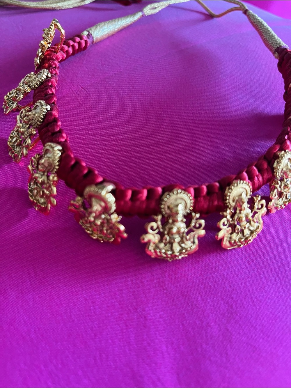INDIAN temple Gold  GODDESS NECKLACE choker